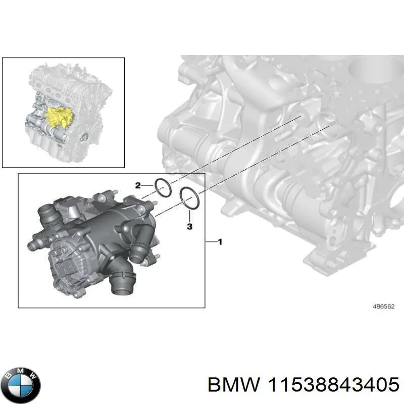  Caja del termostato para BMW X1 F48