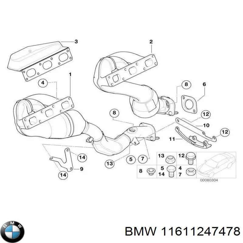 11611247478 BMW junta, colector de admisión, superior