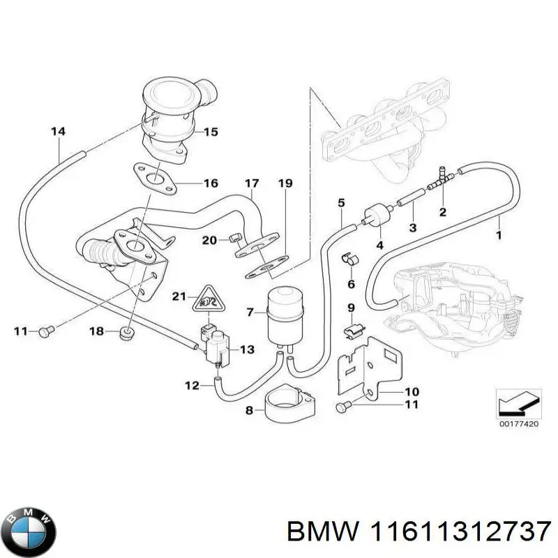  Valvula De Retencion Neumatica para BMW 3 E36