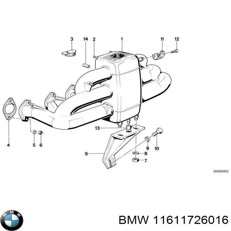 11611726016 BMW junta, colector de admisión