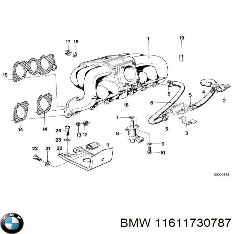 11611730787 BMW junta, colector de admisión