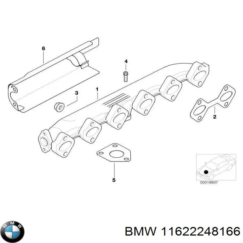  Colector de escape, sistema de escape para BMW X5 E53