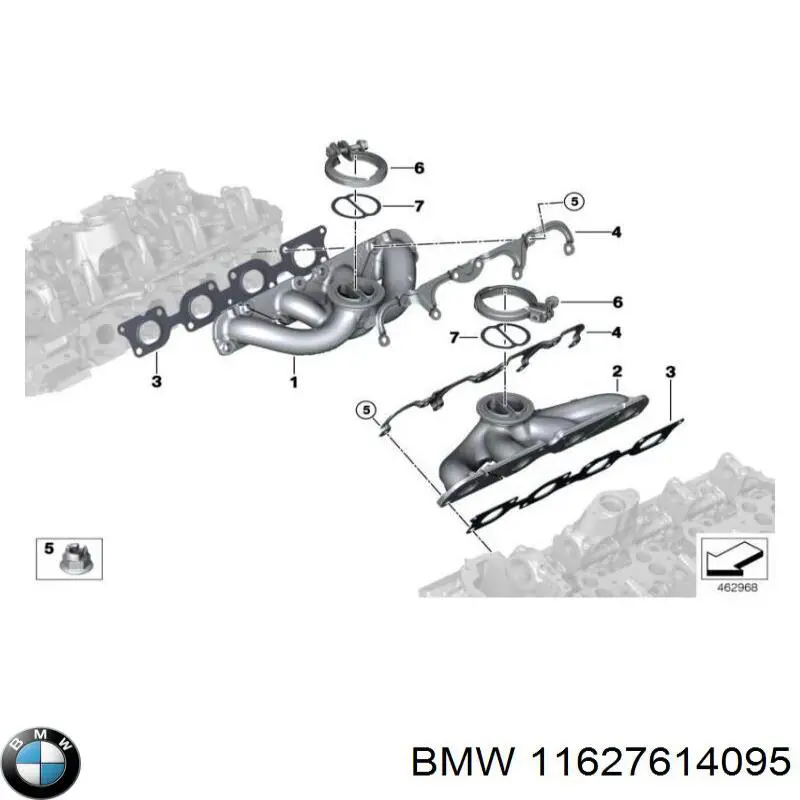 11627614095 BMW junta de colector de escape