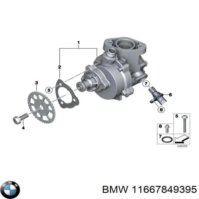  Junta, bomba de vacío para BMW X1 E84