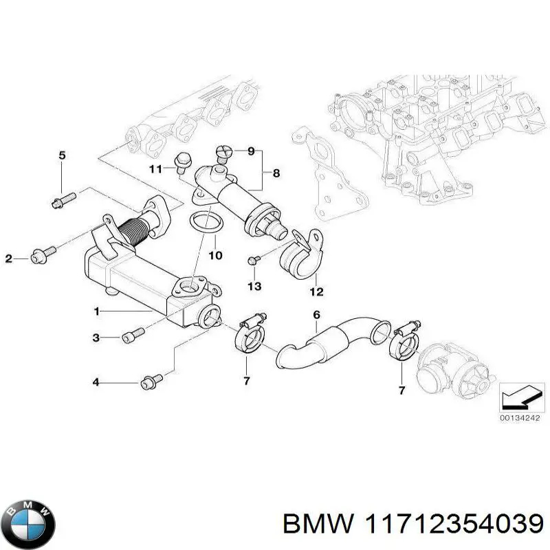  Manguera Tuberia De Radiador (gases de escape) para BMW 1 E81, E87