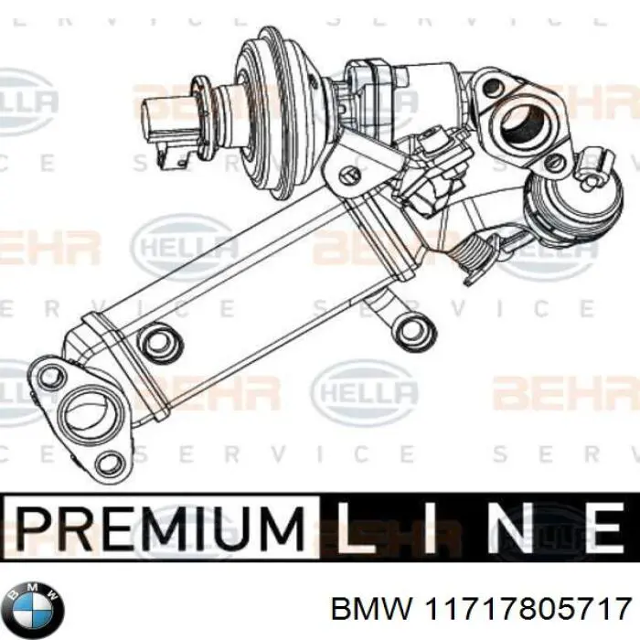 11717805717 BMW enfriador egr de recirculación de gases de escape