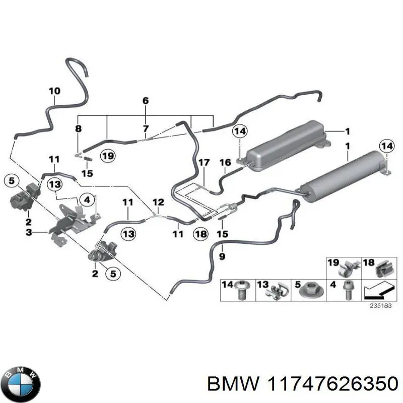 11747626350 BMW transmisor de presion de carga (solenoide)