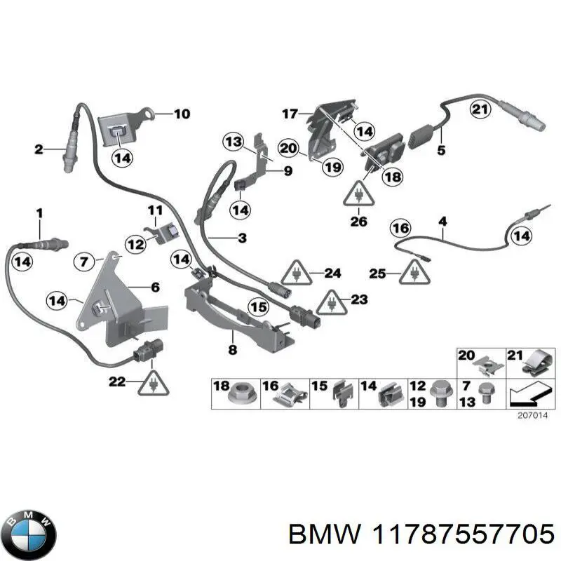 11787557705 BMW sensor de temperatura, gas de escape, antes de catalizador