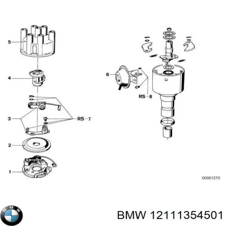 12111354501 BMW tapa de distribuidor de encendido