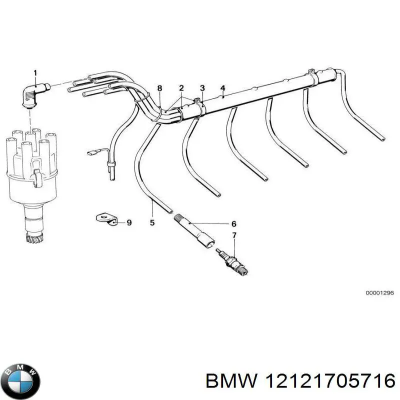 12121705716 BMW juego de cables de encendido