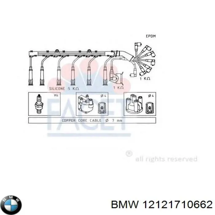 12121710662 BMW juego de cables de encendido