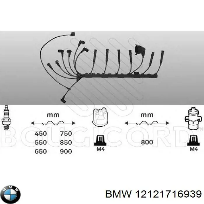 12121716939 BMW juego de cables de encendido