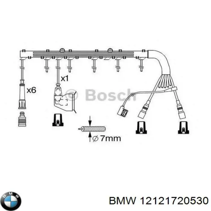 12121720530 BMW juego de cables de encendido