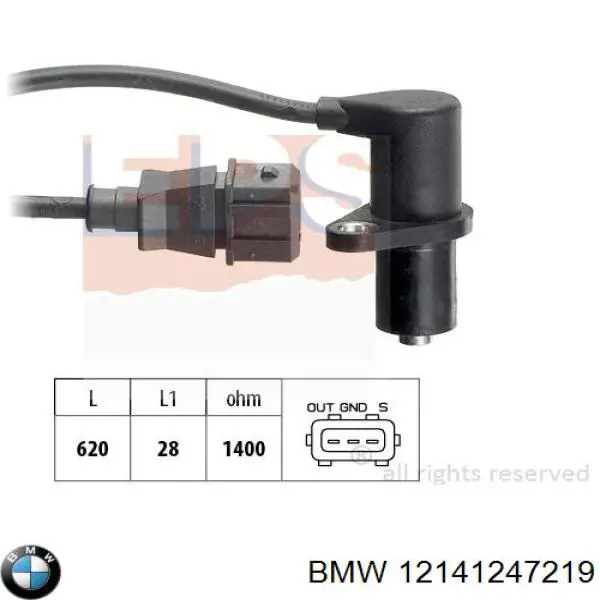 12141247219 BMW sensor de posición del árbol de levas