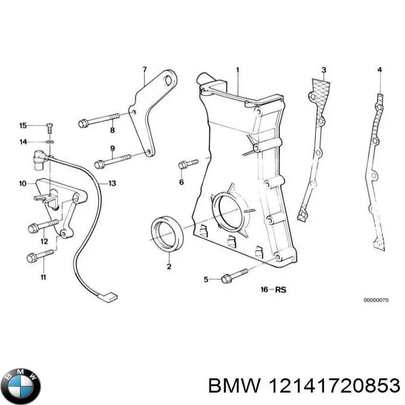 12141720853 BMW sensor de posición del cigüeñal