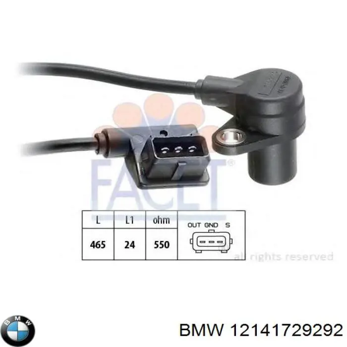 12141729292 BMW sensor de posición del cigüeñal