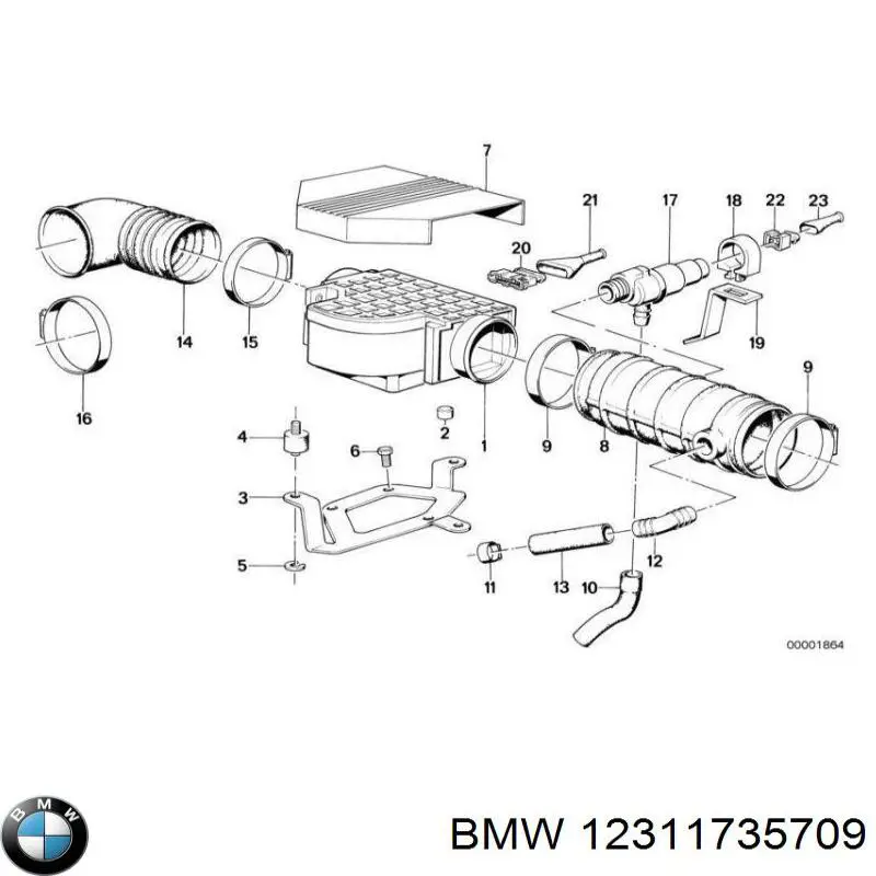 12311735709 BMW manguito, alimentación de aire