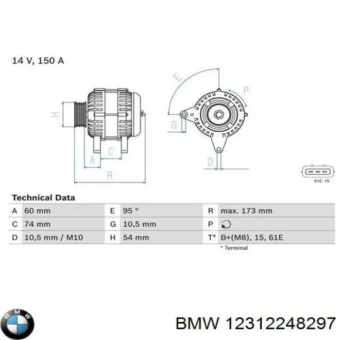 12312248297 BMW alternador