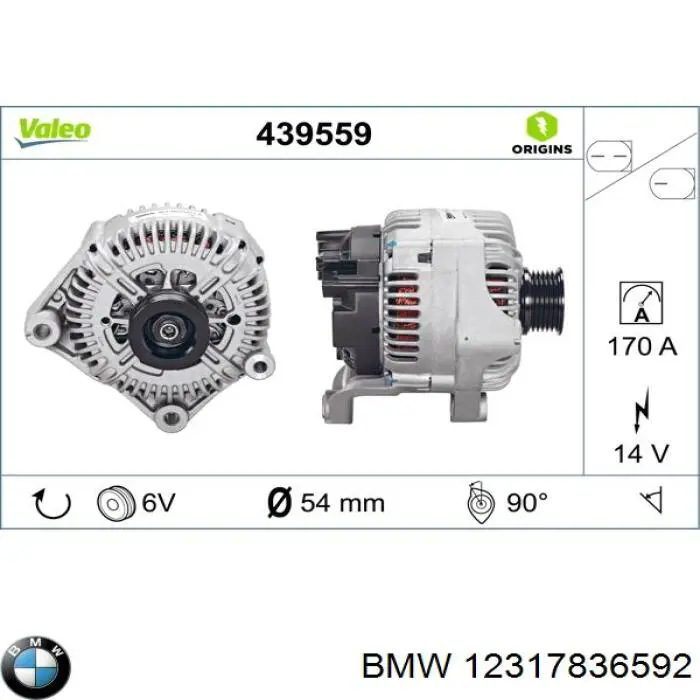 12317836592 BMW alternador