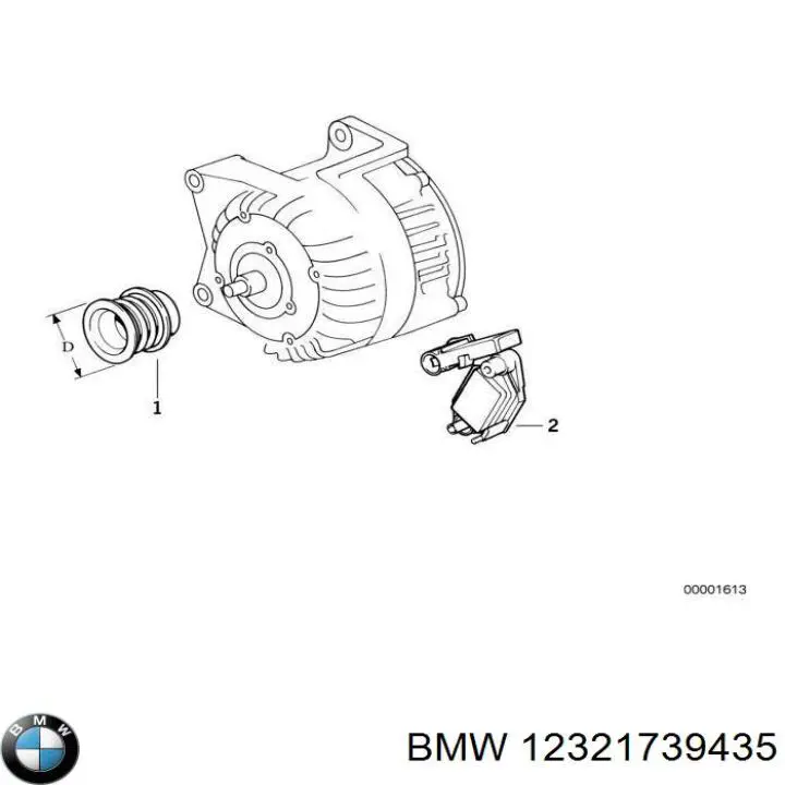 12321739435 BMW regulador de rele del generador (rele de carga)