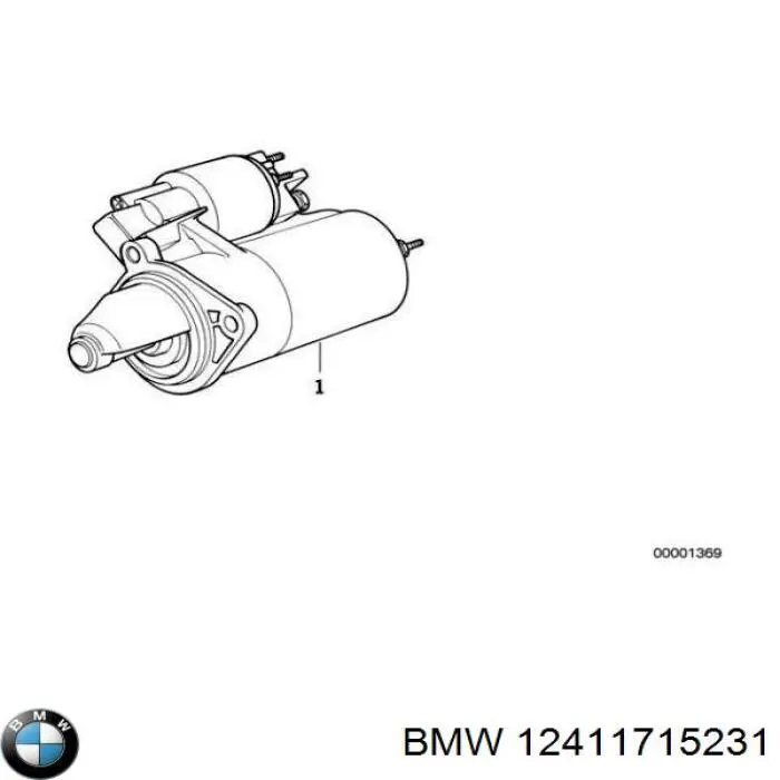 12 41 1 352 504 BMW motor de arranque