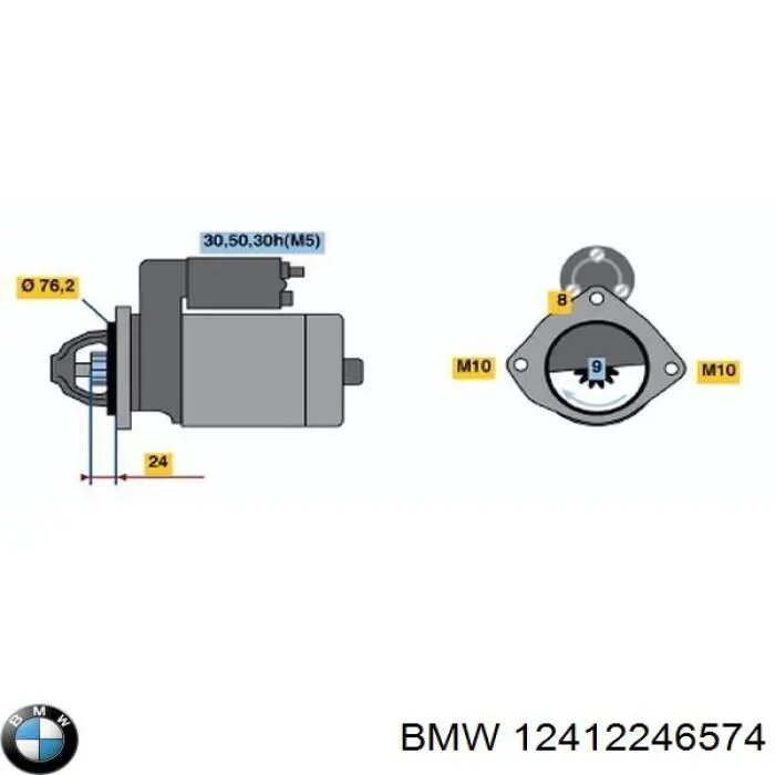 12412246574 BMW motor de arranque