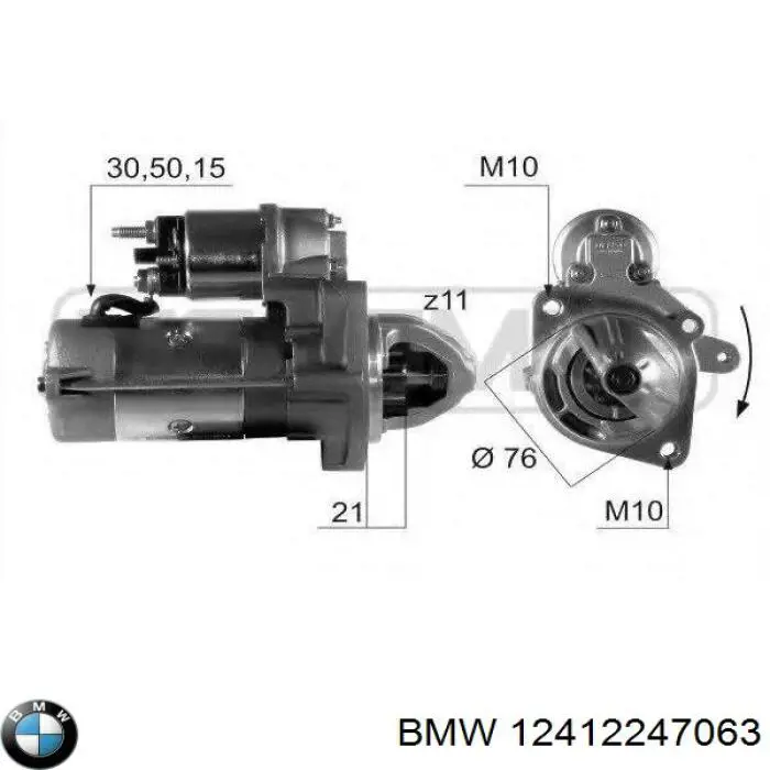 12412247063 BMW motor de arranque