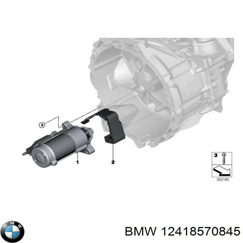 12418570845 BMW motor de arranque