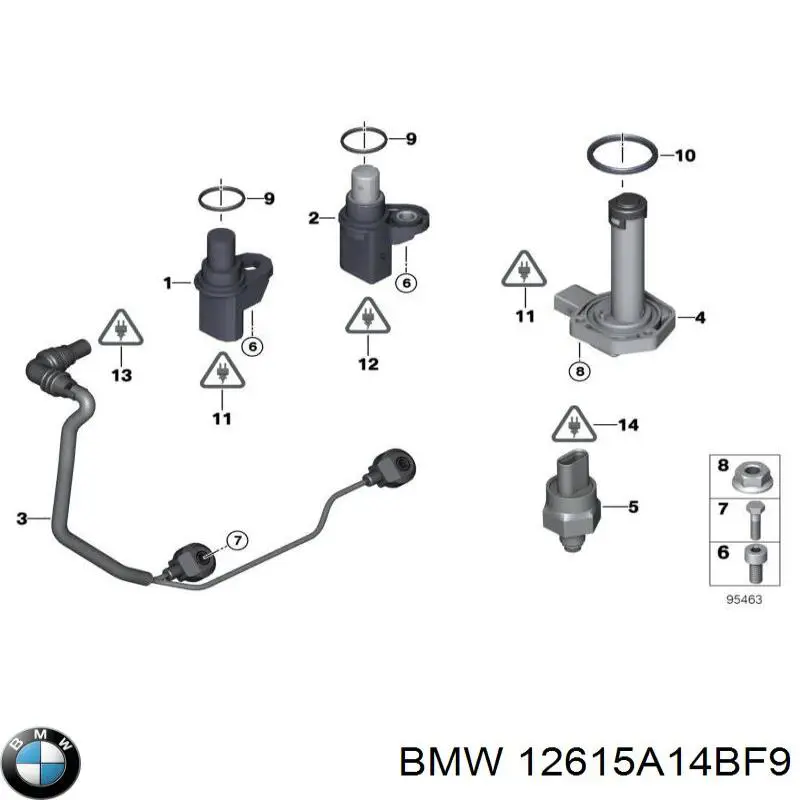 12615A14BF9 BMW sensor de nivel de aceite del motor