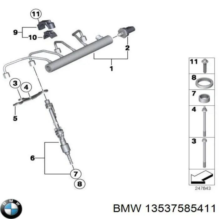  Rampa de inyectores para BMW 2 F23