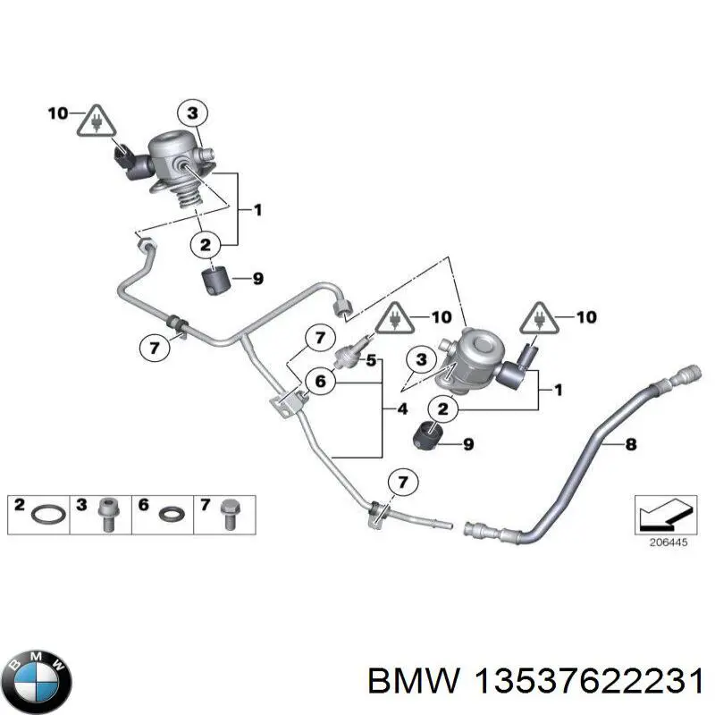 13537622231 BMW sensor de presión de combustible