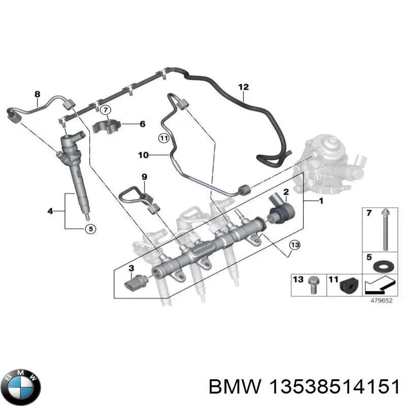 13538514151 BMW inyector de combustible