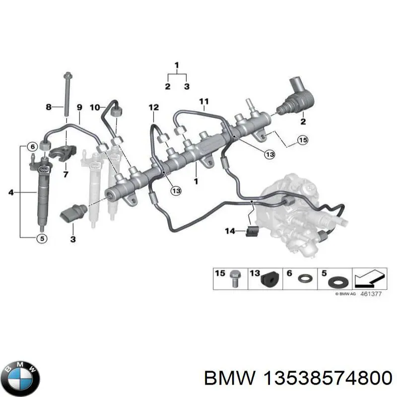  Regulador de presión de combustible, rampa de inyectores para BMW X4 G02, F98