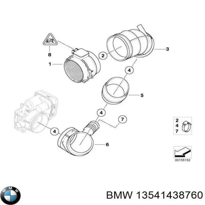 13541438760 BMW suspensión, alternador