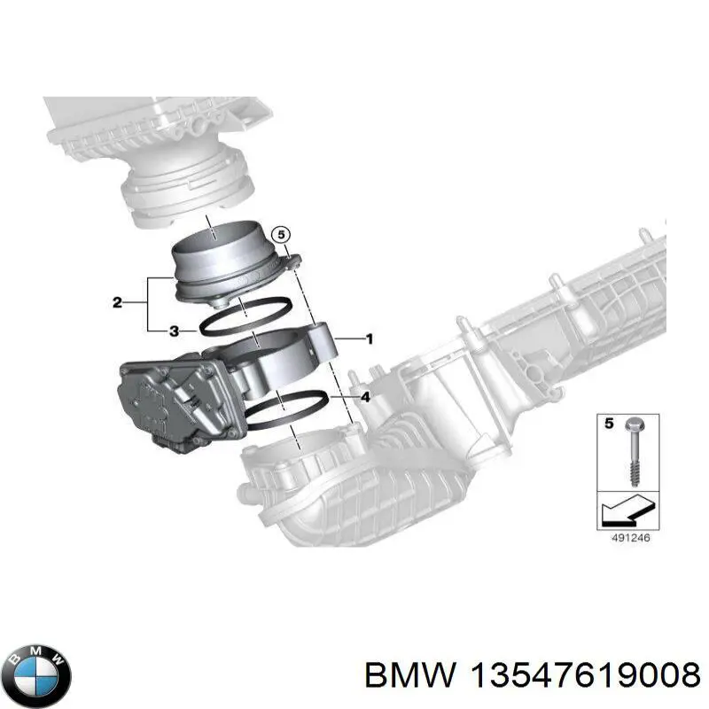 13547619008 BMW cuerpo de mariposa completo