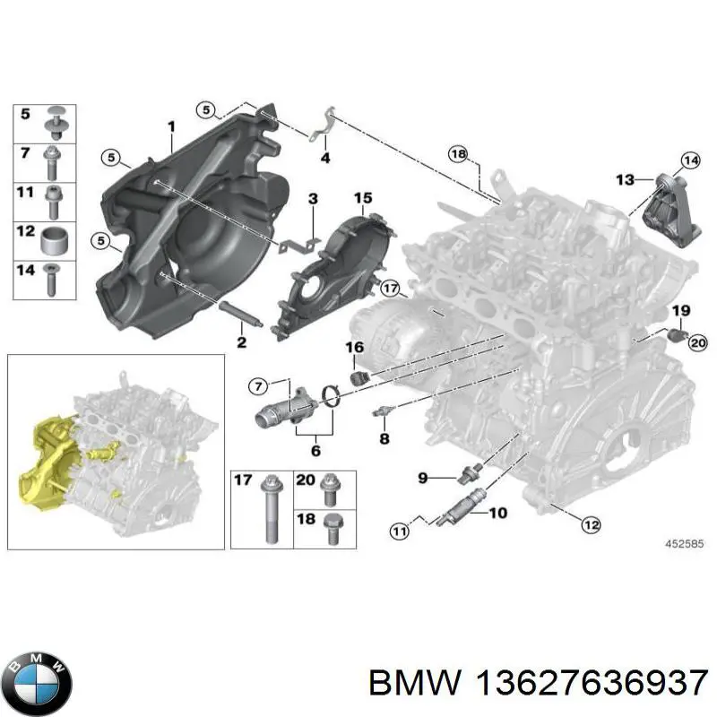 13627636937 BMW sensor de detonaciones