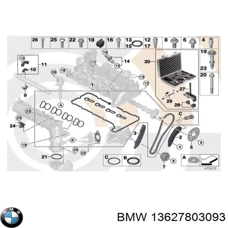 13627803093 BMW sensor de posición del árbol de levas