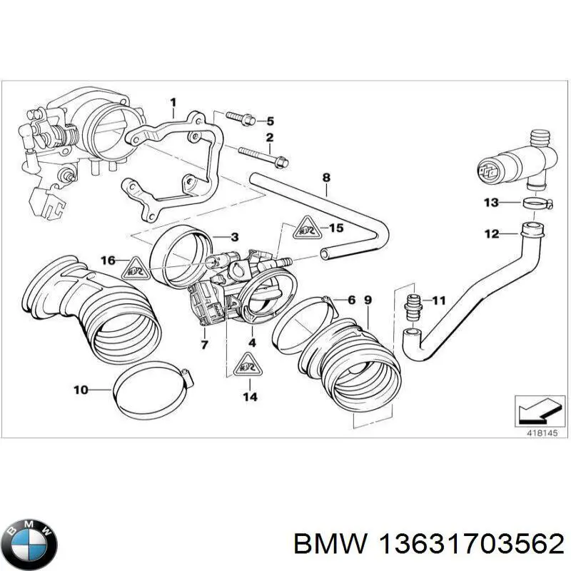 13631703562 BMW sensor, posición mariposa