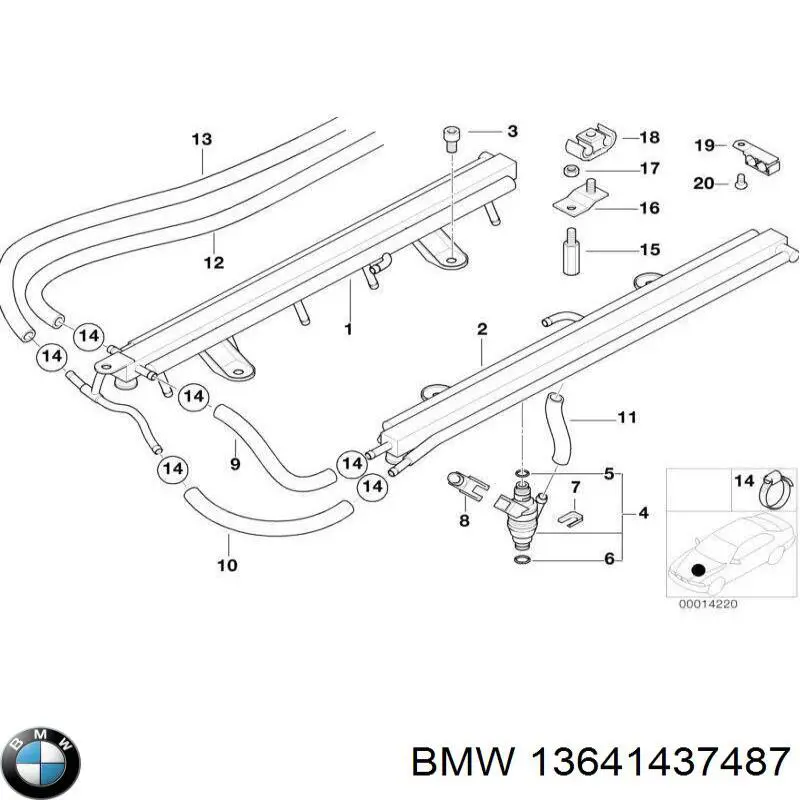 13641437487 BMW junta anular, inyector