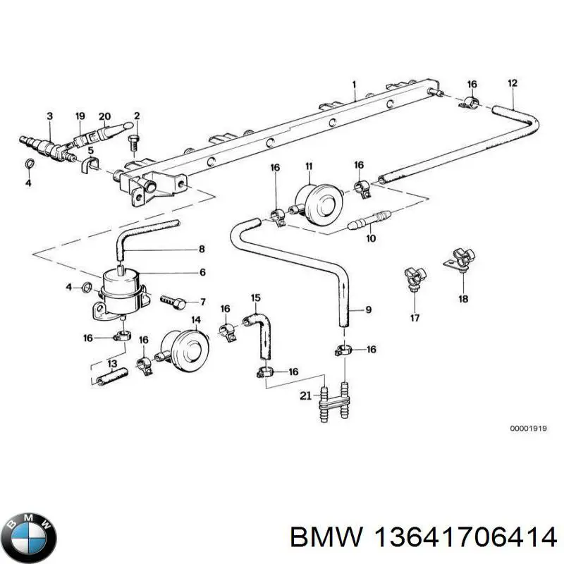 13641726984 BMW inyector de combustible