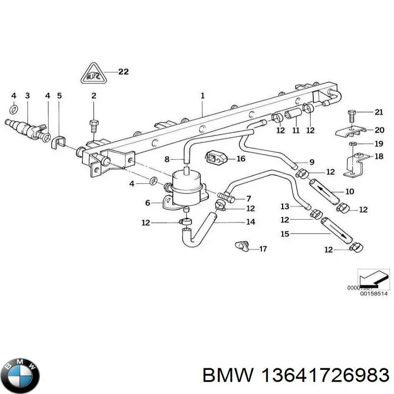 13641726983 BMW inyector de combustible