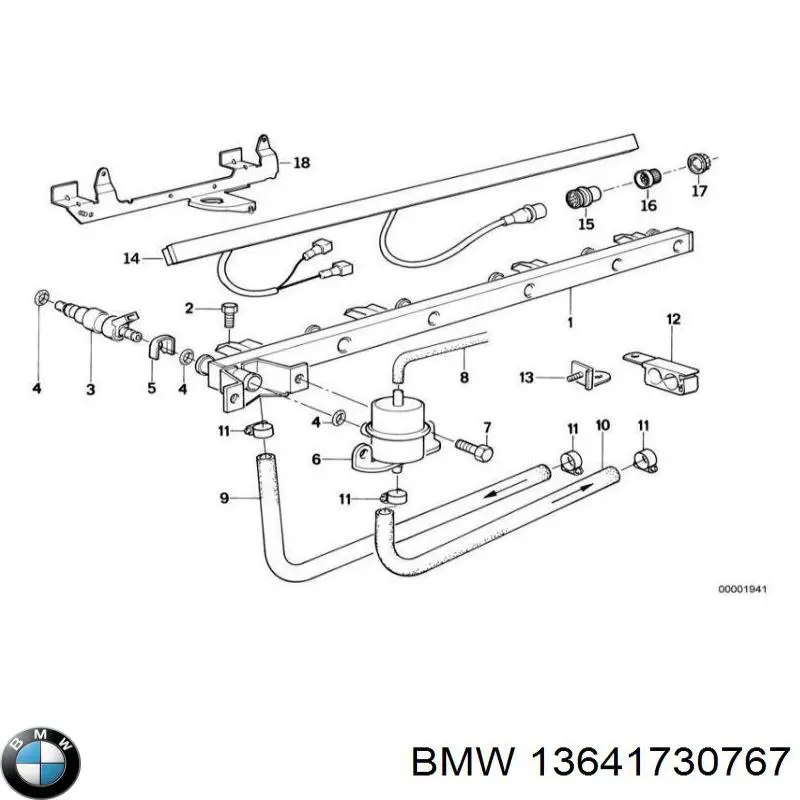 13641730767 BMW junta anular, inyector