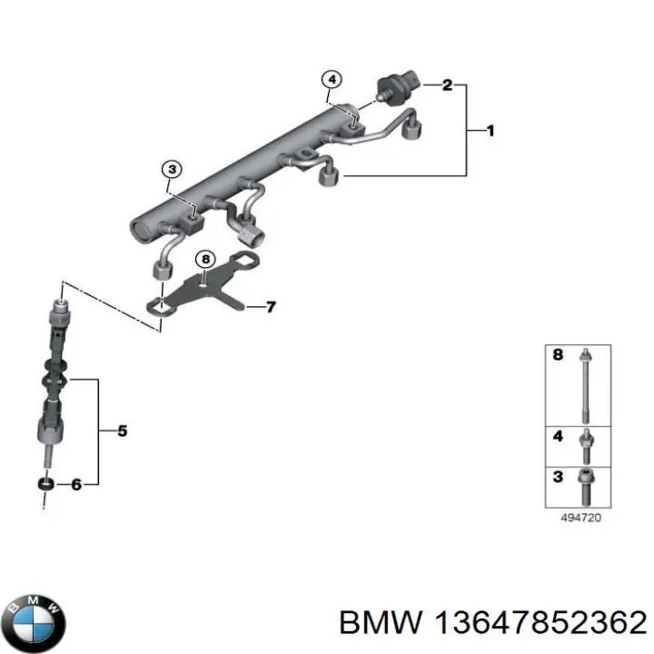 13647852362 BMW inyector de combustible