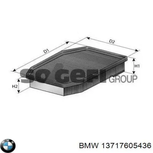 13717605436 BMW filtro de aire