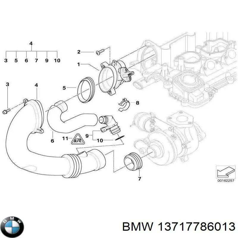 13717786777 BMW manguito, alimentación de aire