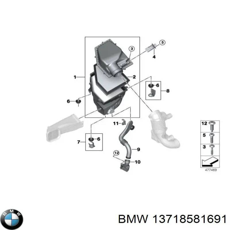 13718581691 BMW filtro de aire