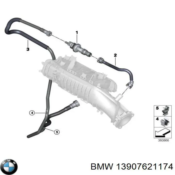  Válvula de ventilación, depósito de combustible para MINI COUNTRYMAN F60