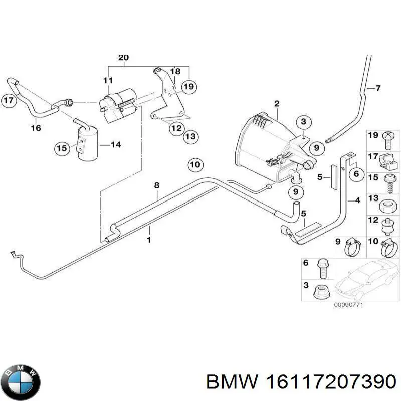  Tapa del tubo de llenado del depósito de combustible para BMW X1 E84