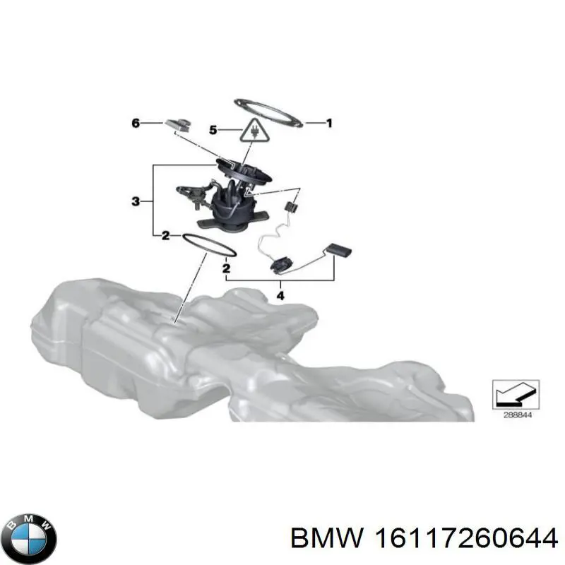 16117260644 BMW bomba de combustible eléctrica sumergible