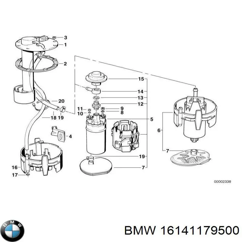 16141179500 BMW filtro combustible